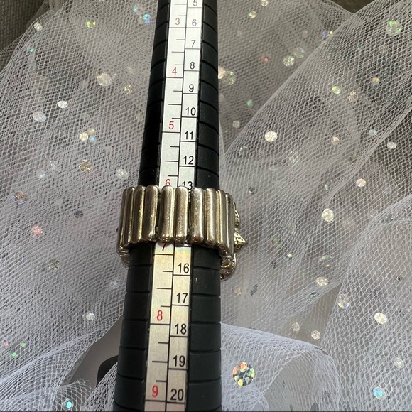 Adjustable Flower Red Rhinestone Ring - Picture 4 of 6